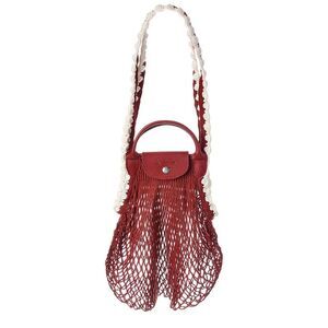 Longchamp Le Pliage Collection Large Mesh Bag, Red